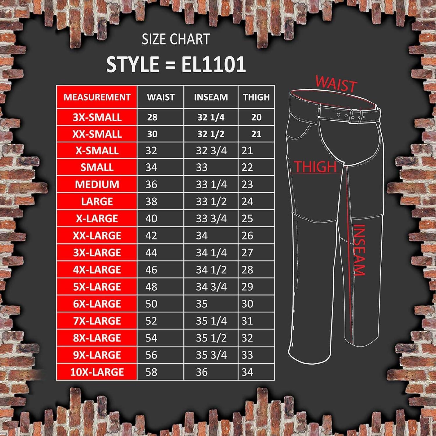 Chaps de Cuero de Vacuno Event Biker EL1101 para Hombre