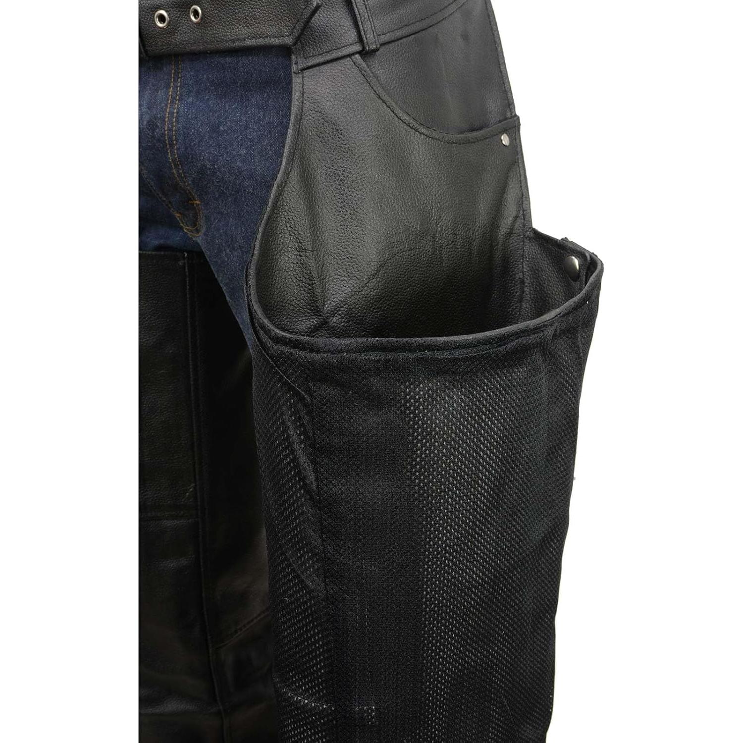 Chaps de Cuero de Vacuno Event Biker EL1101 para Hombre