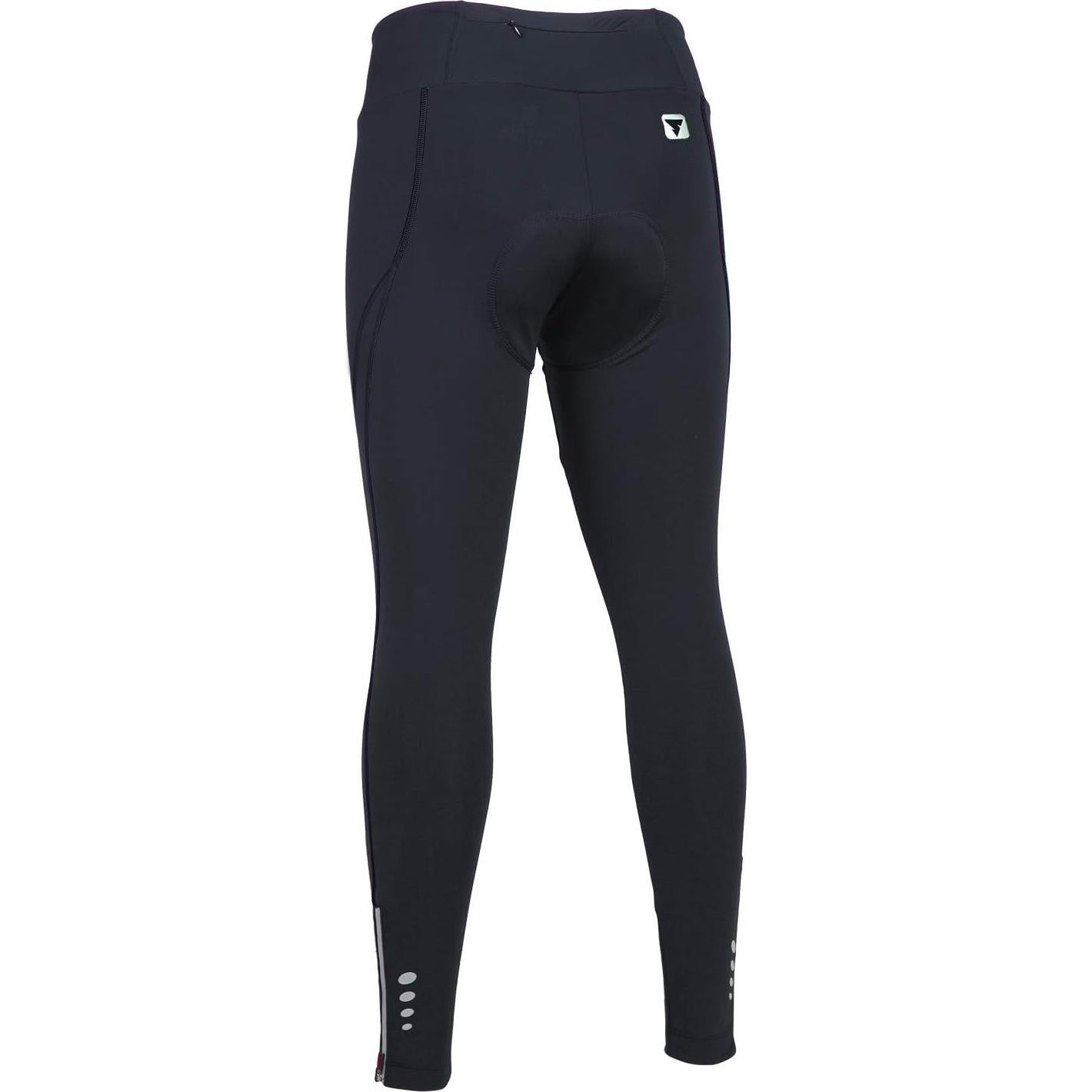 Pantalones de Ciclismo Mujer Compresión 3D Almohadilla XL Negro