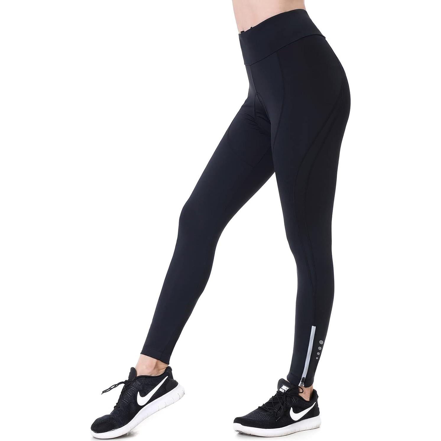 Pantalones de Ciclismo Mujer Compresión 3D Almohadilla XL Negro