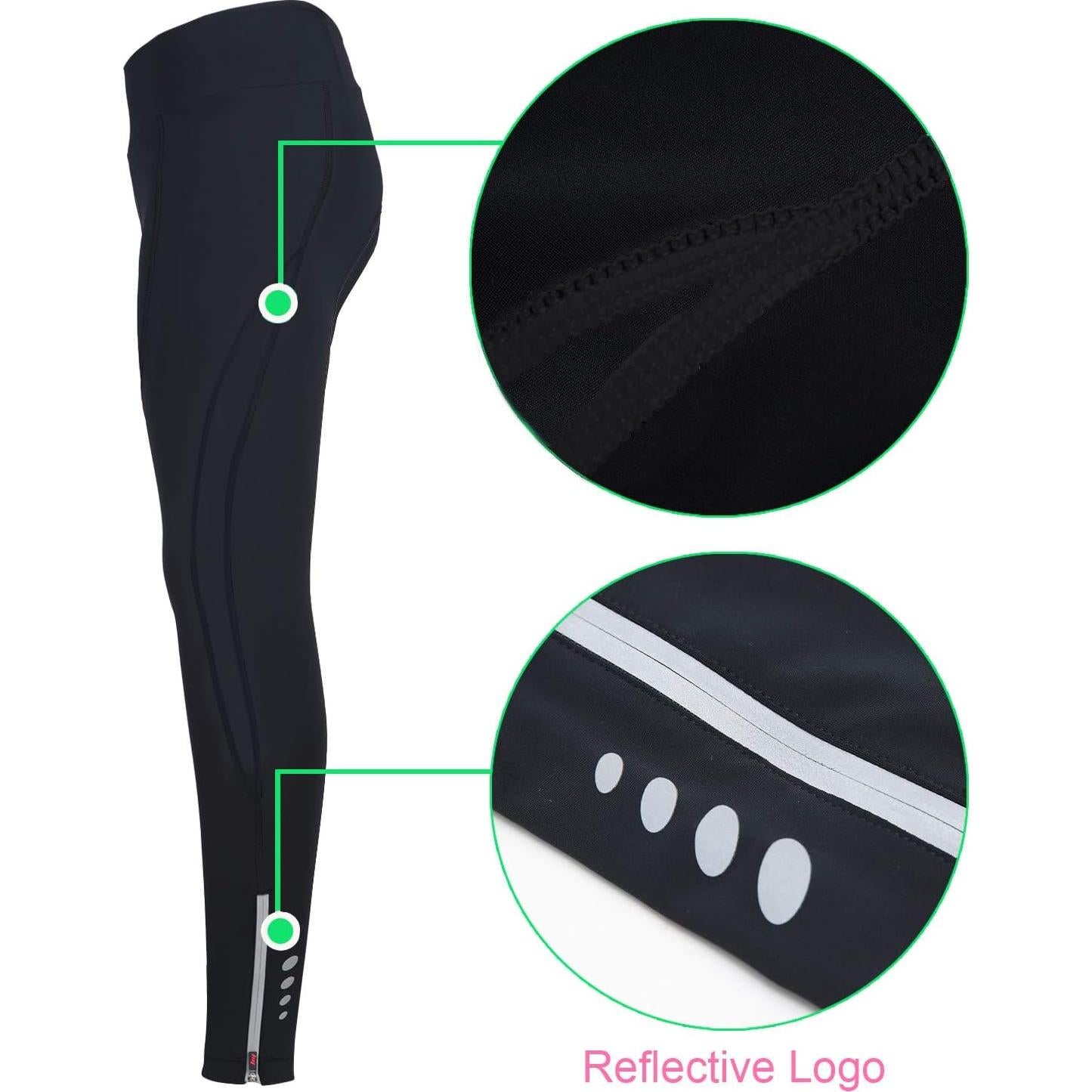 Pantalones de Ciclismo Mujer Compresión 3D Almohadilla XL Negro