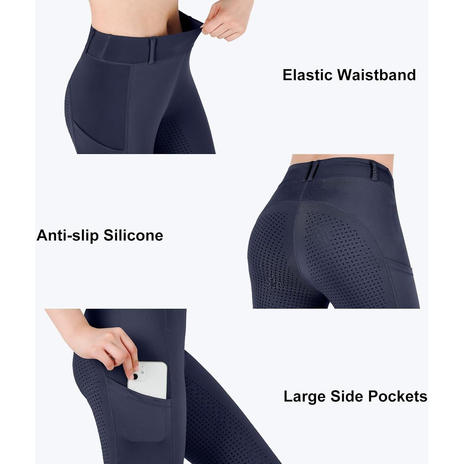 Mallas de Montar para Mujeres Turnhier con Silicona y Bolsillos