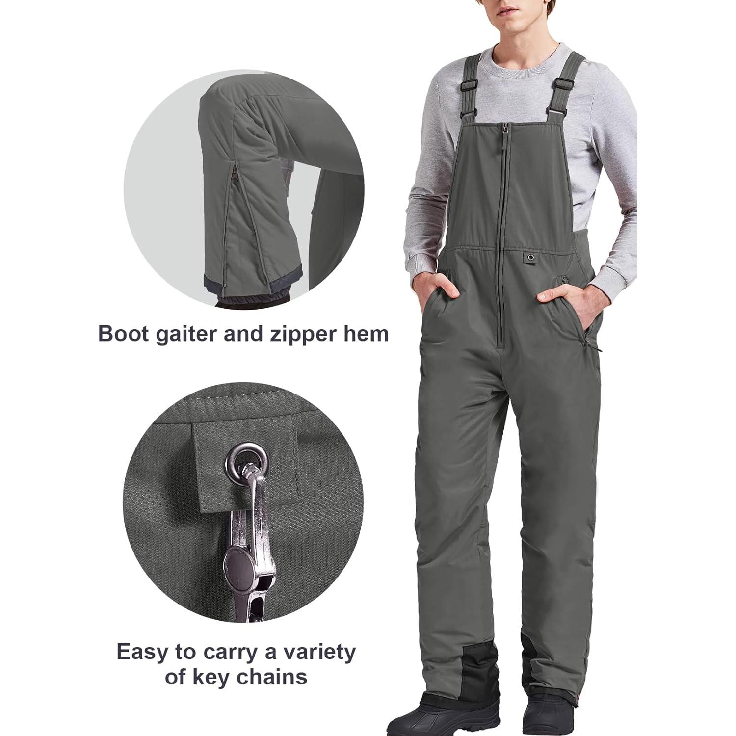 Pantalones de Esquí GEMYSE Impermeables Aislados para Hombre XL