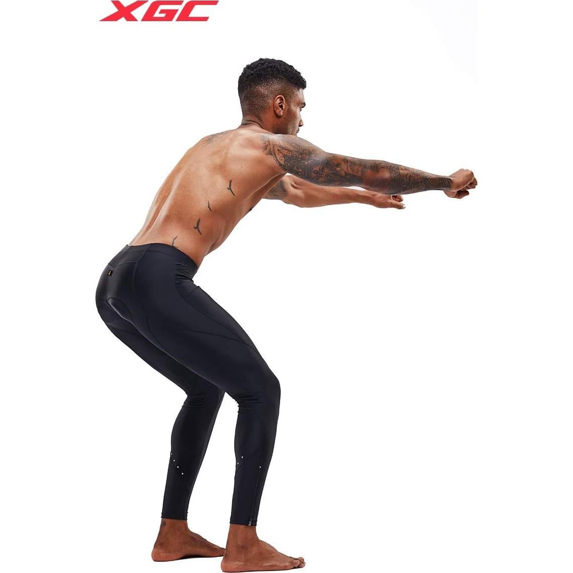 Pantalones Largos de Ciclismo Hombre XGC Almohadilla 4D Negro