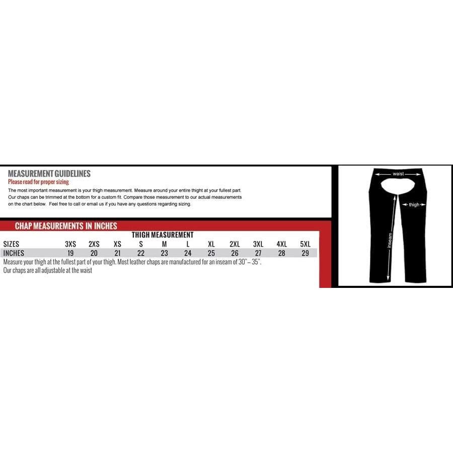 Chaps de Cuero Unisex Hot Leathers CHM1005 Forrados