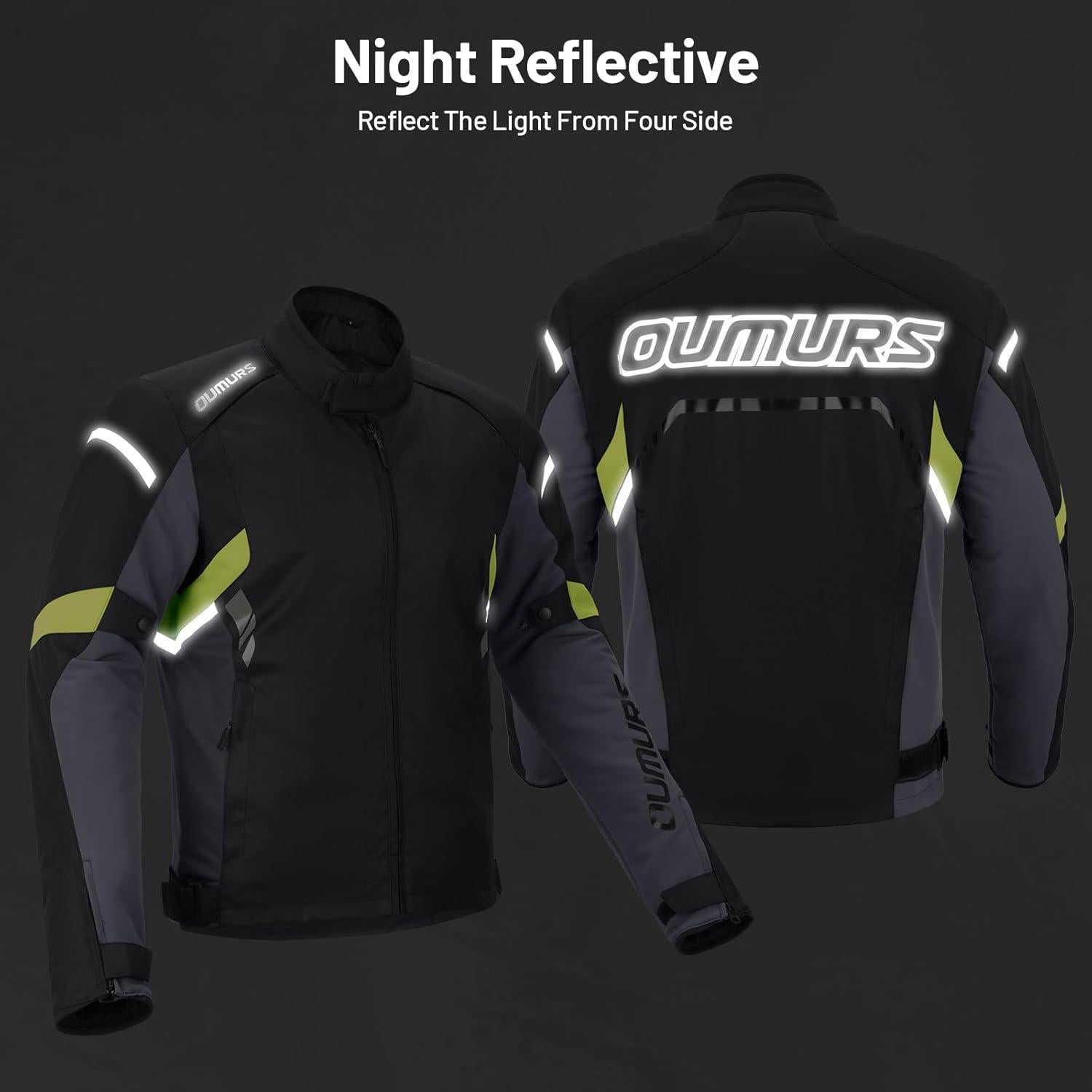 Chaqueta de Motocicleta Impermeable para Hombre con Armadura CE