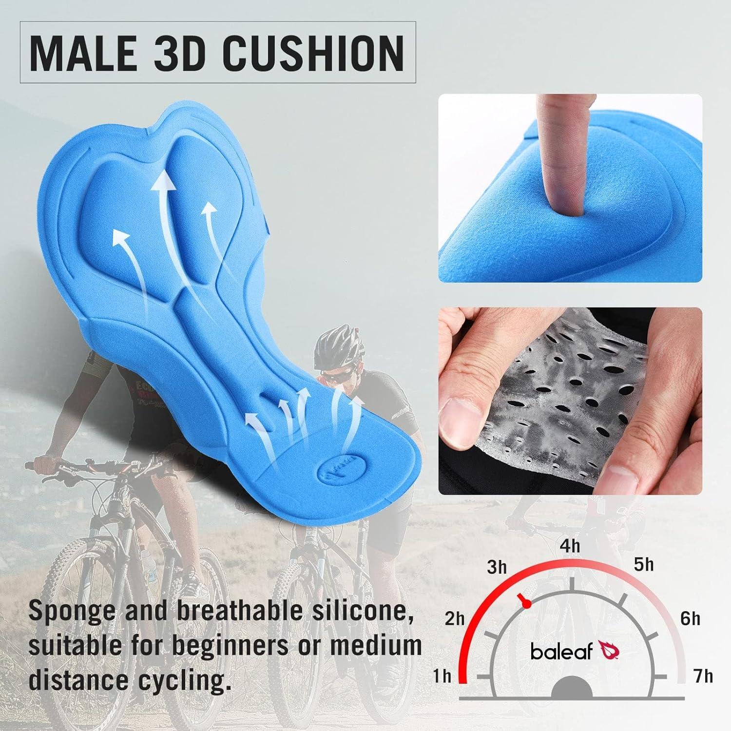 Ropa Interior de Ciclismo Baleaf para Hombre con Almohadilla 3D