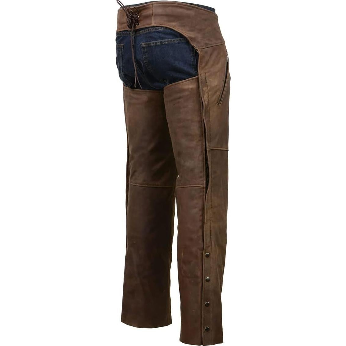 Chaps de Cuero Milwaukee MLM5518 para Hombre Marrón Térmicos
