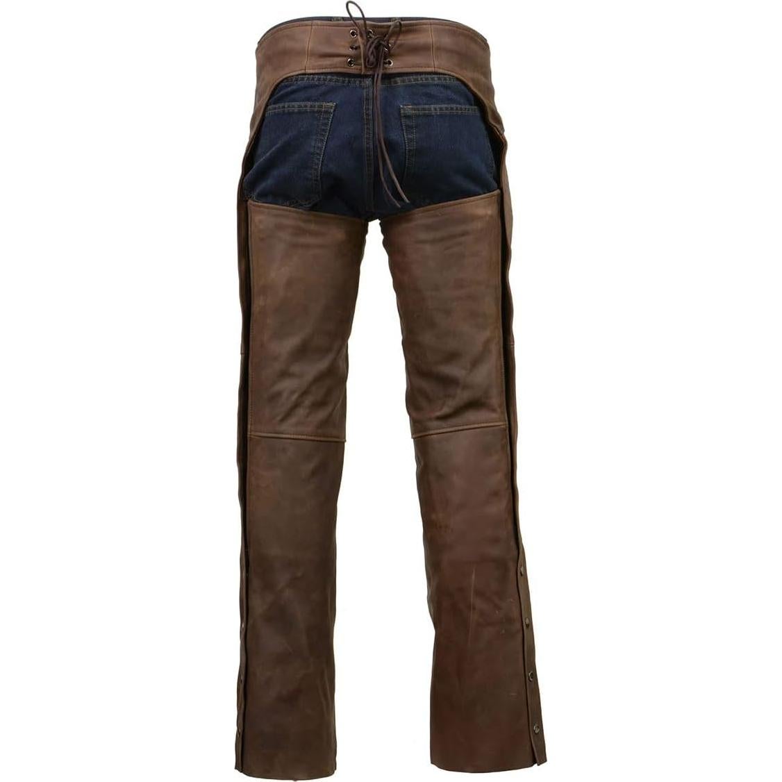 Chaps de Cuero Milwaukee MLM5518 para Hombre Marrón Térmicos
