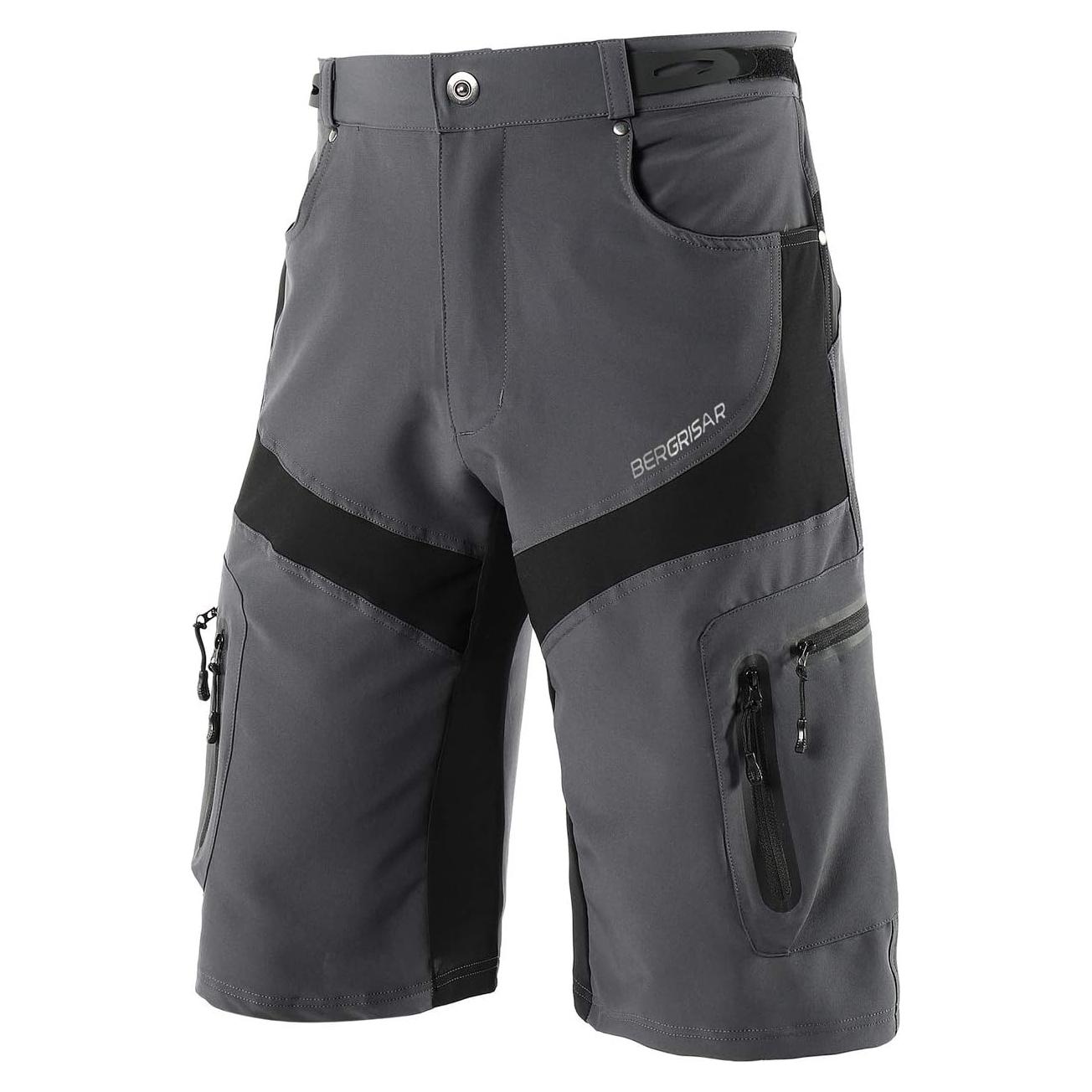 Pantalones Cortos de Ciclismo BERGRISAR Hombre Ajuste Suelto 6 Bolsillos
