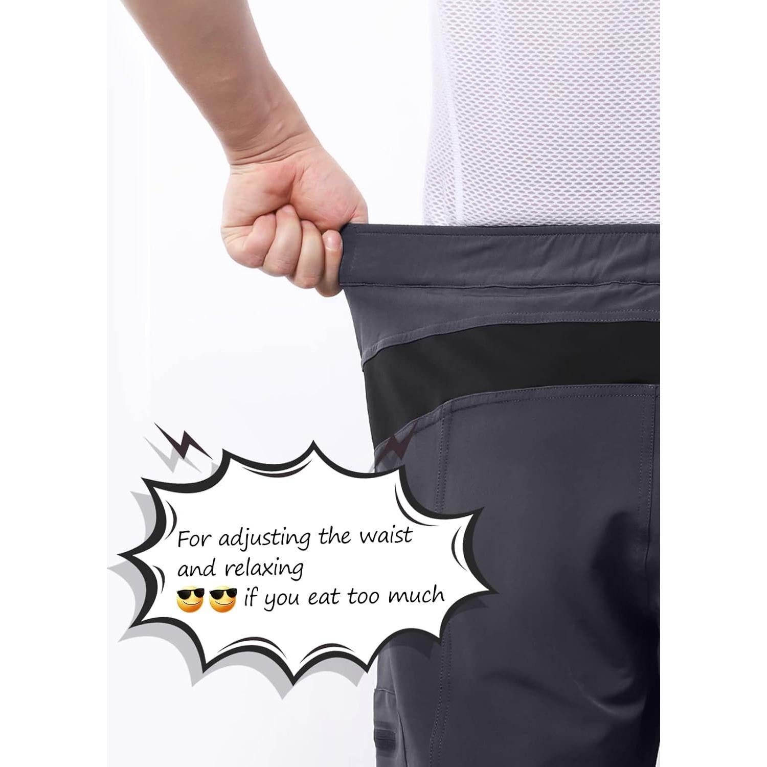 Pantalones Cortos de Ciclismo BERGRISAR Hombre Ajuste Suelto 6 Bolsillos