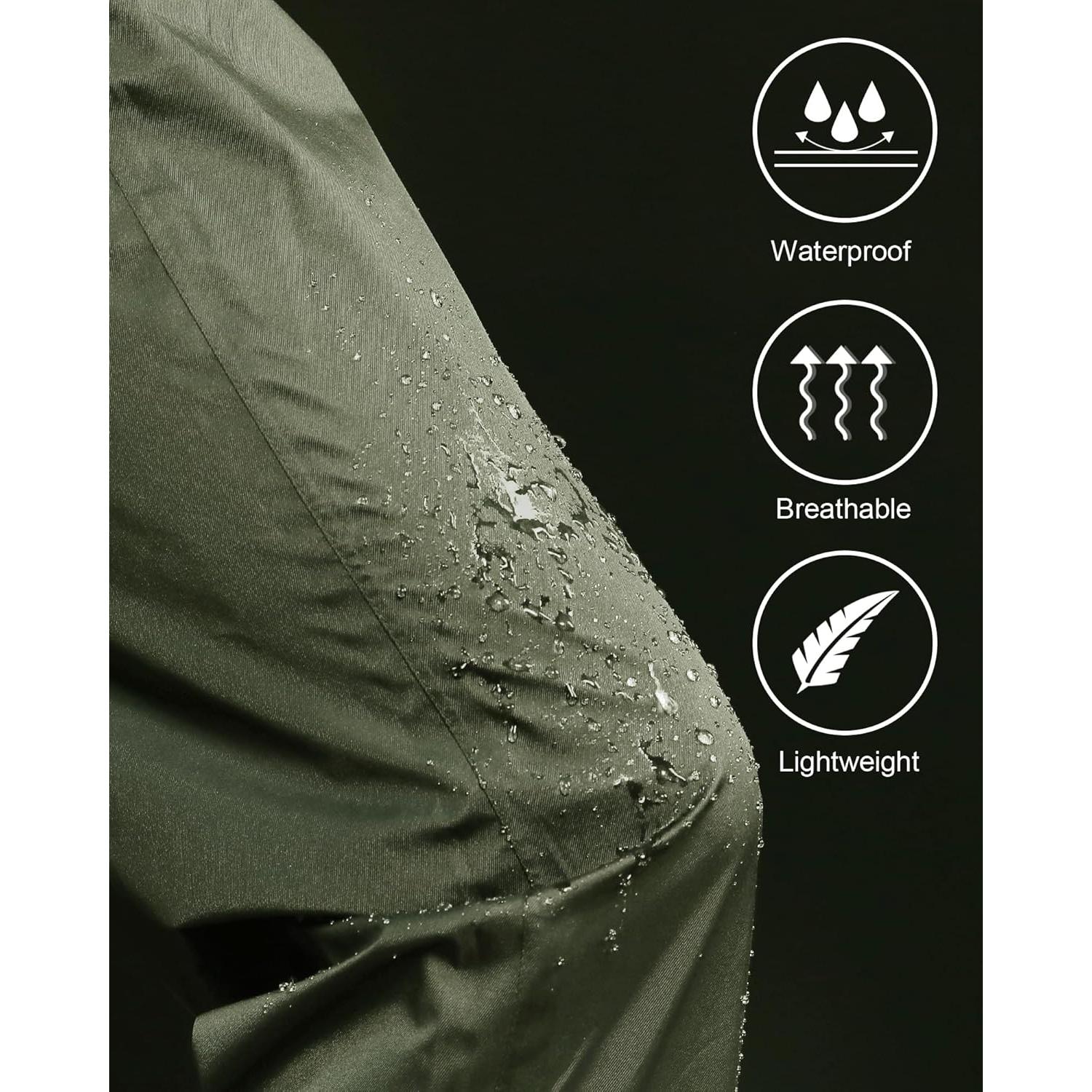 Pantalones de Lluvia iCreek para Mujeres Impermeables Verde