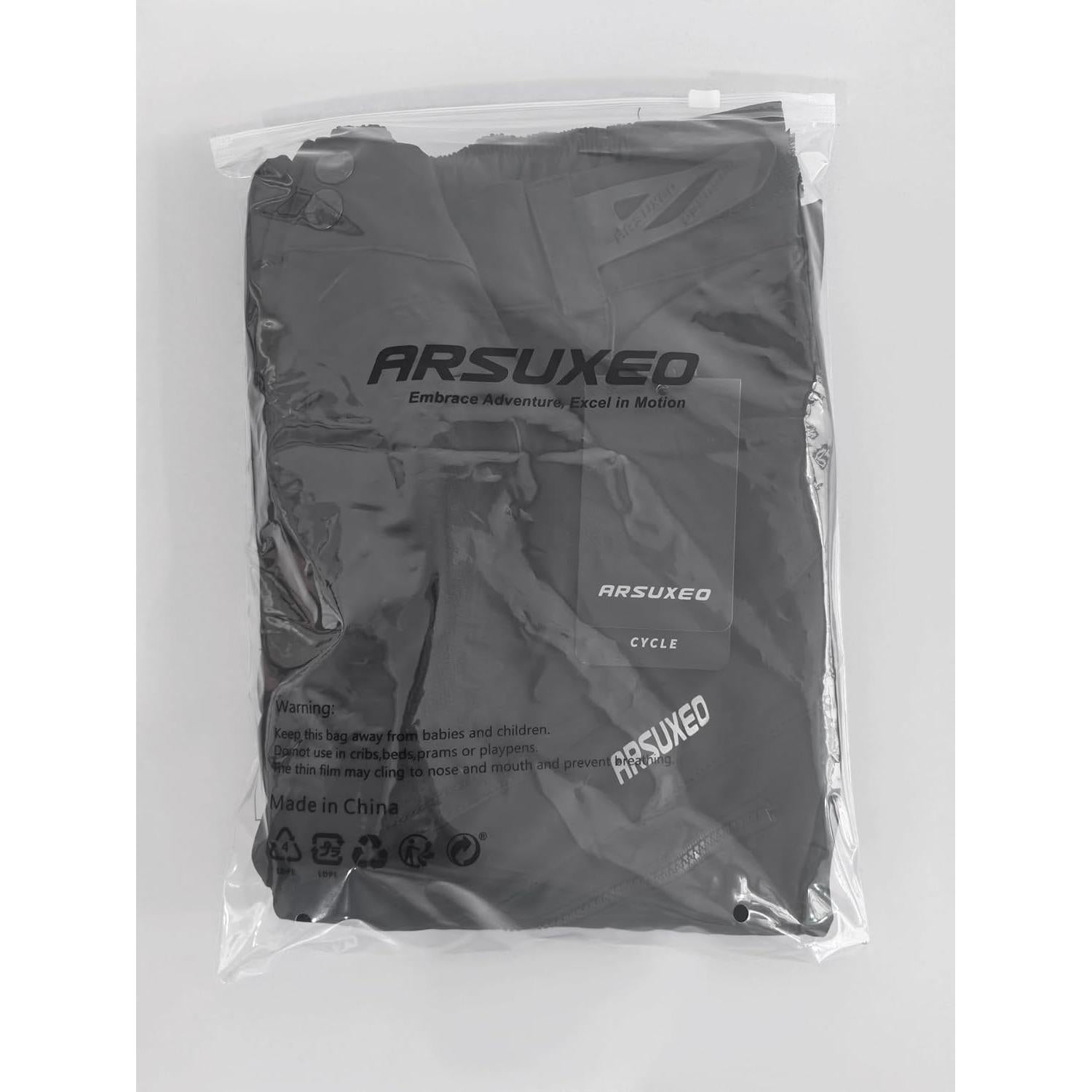 Pantalones Cortos de Ciclismo ARSUXEO Hombre X-Grande Negro