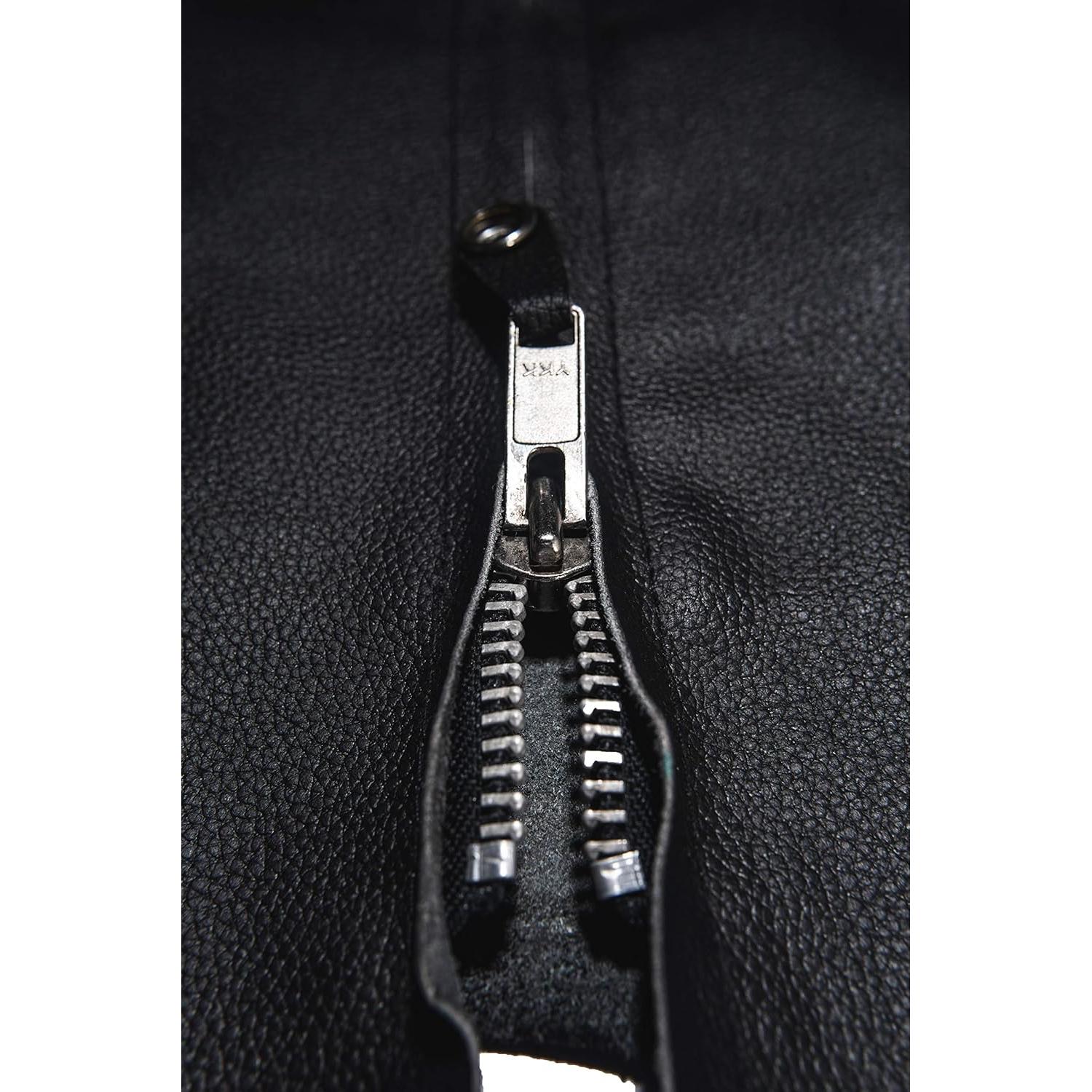 Chaps Cortos de Cuero The Nekid Cow XS-S con Cremallera y Velcro