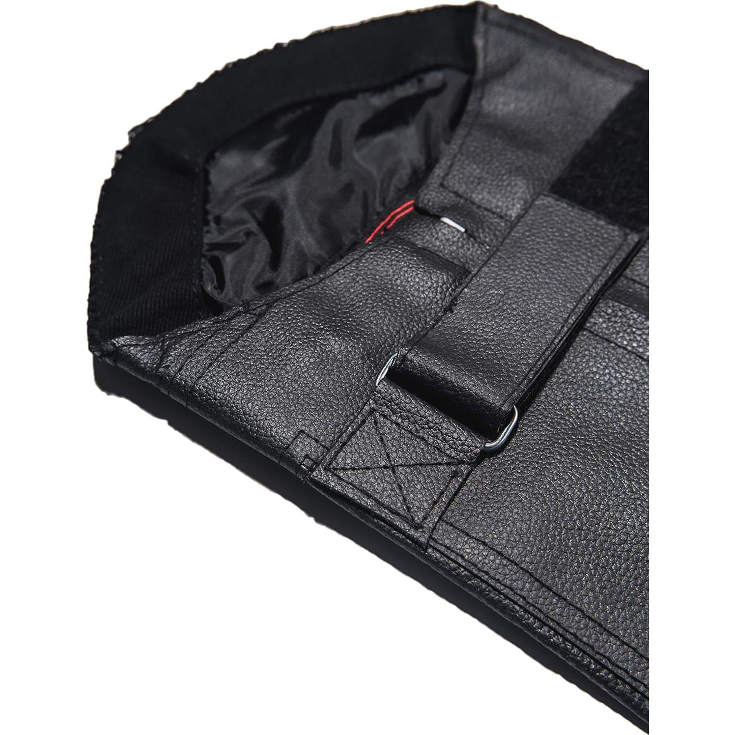 Chaps Cortos de Cuero The Nekid Cow XS-S con Cremallera y Velcro