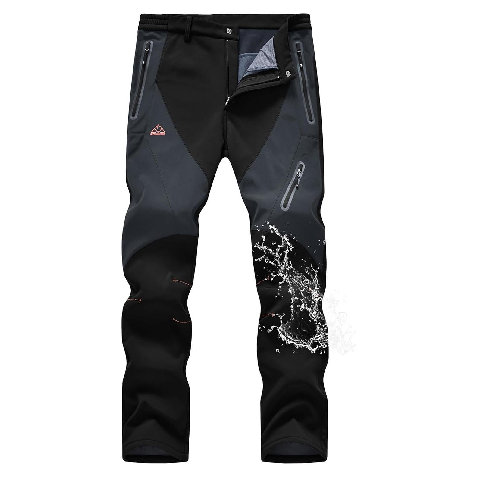 Pantalones de Nieve para Hombre TBMPOY Impermeables 34 Negro