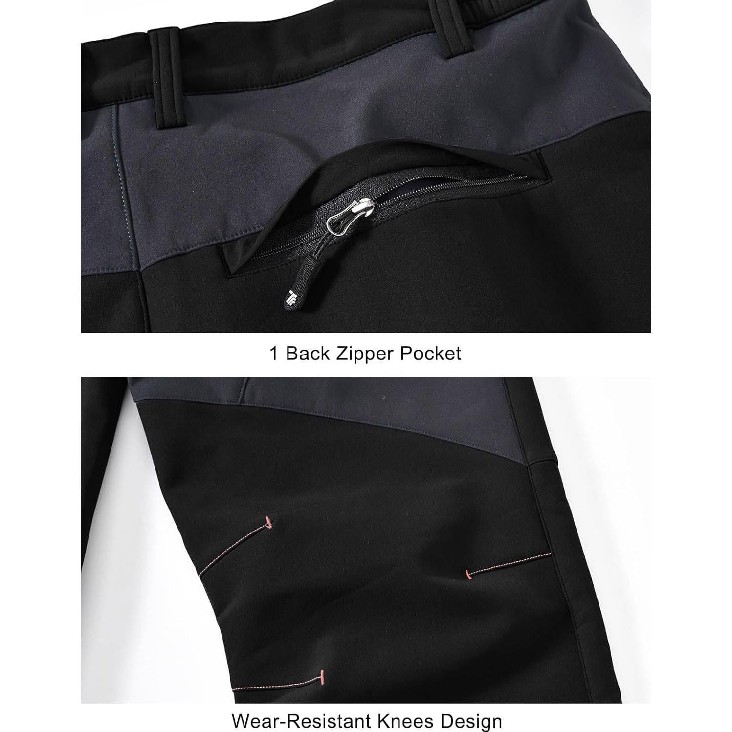 Pantalones de Nieve para Hombre TBMPOY Impermeables 34 Negro