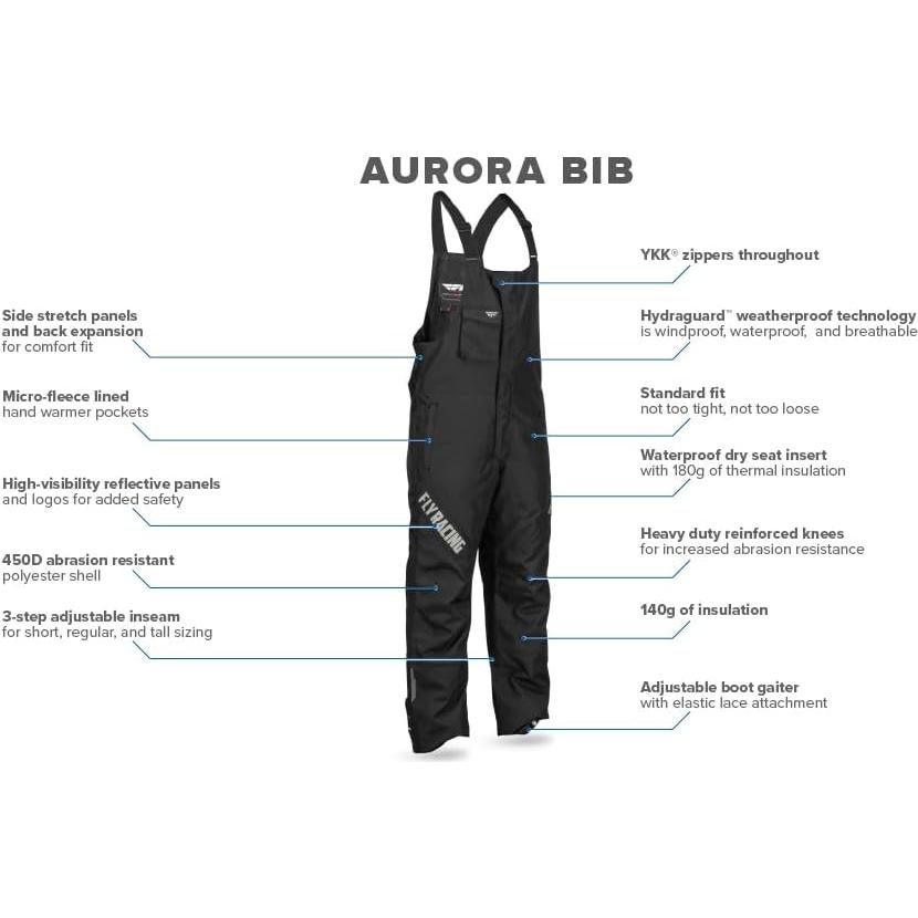 Pantalón de Nieve Fly Racing Aurora Bib Impermeable 140g Aislado