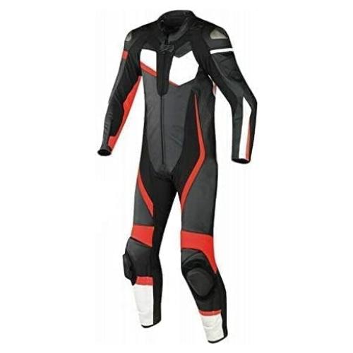 Traje de Carreras MATAGEAR CE Rojo/Negro Cuero 1.2-1.3mm (S)