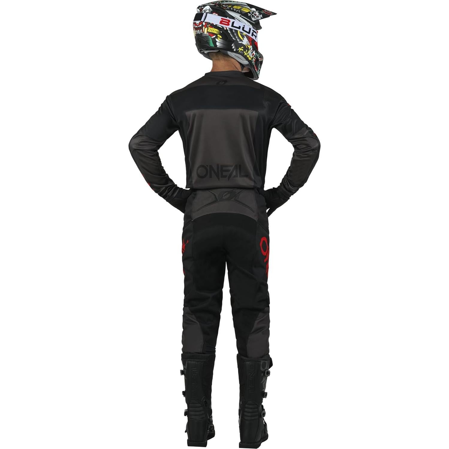 Pantalón O'NEAL Element Racewear Hombre Talla 34 Negro/Gris/Rojo