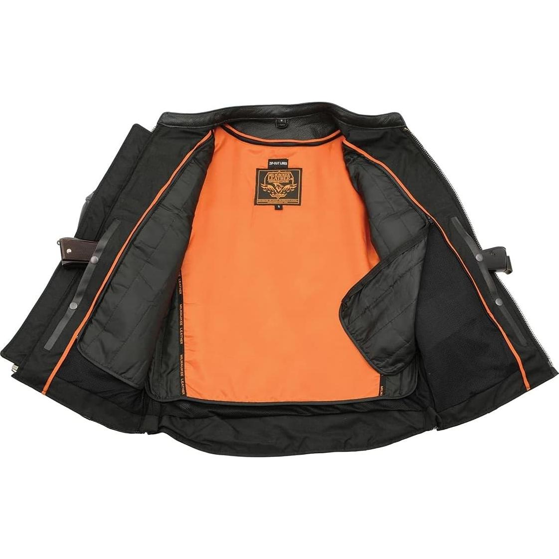 Chaqueta de motocicleta de cuero Milwaukee Leather Cool-Tec 4X