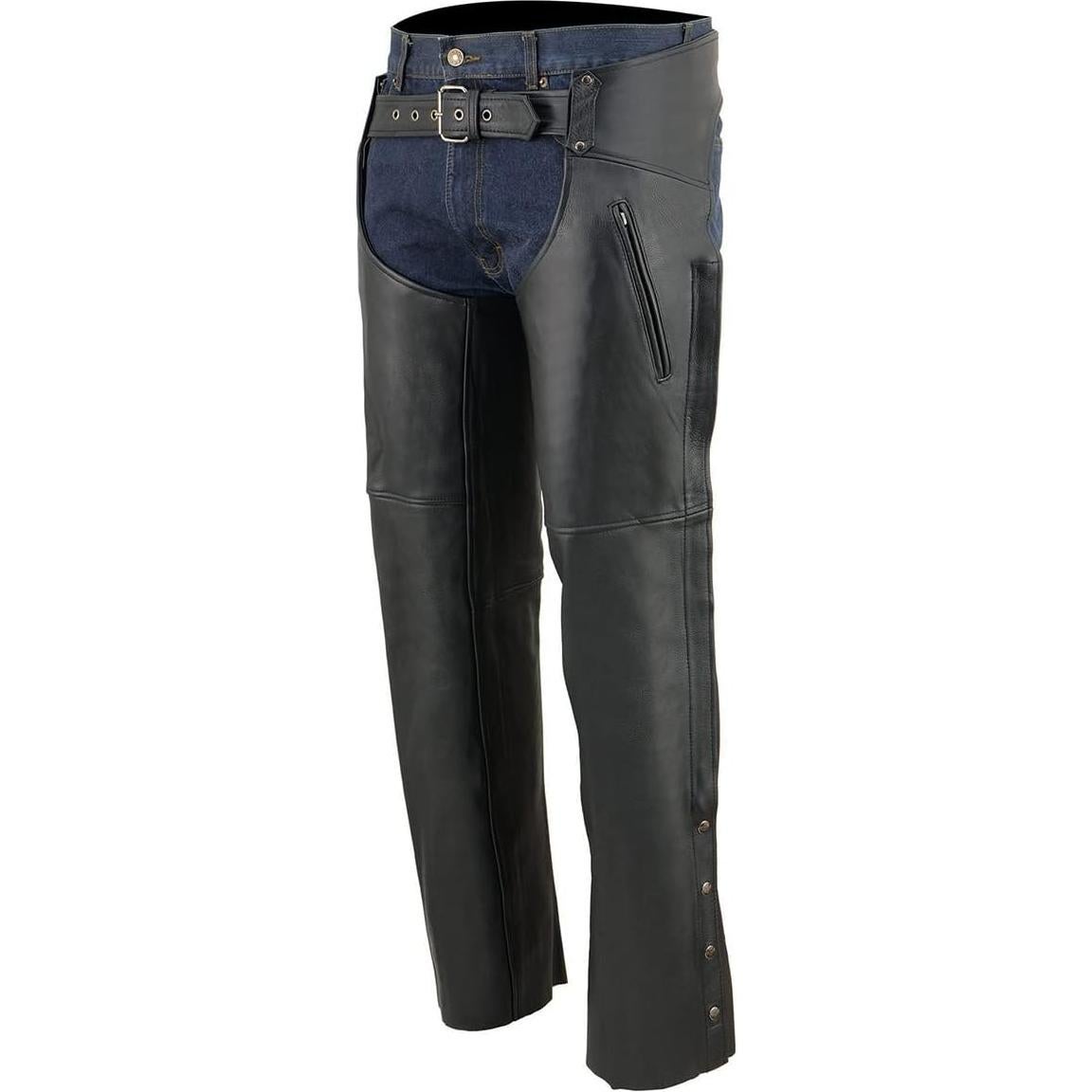 Chaps de Motocicleta de Cuero Premium Milwaukee Leather MLM5502