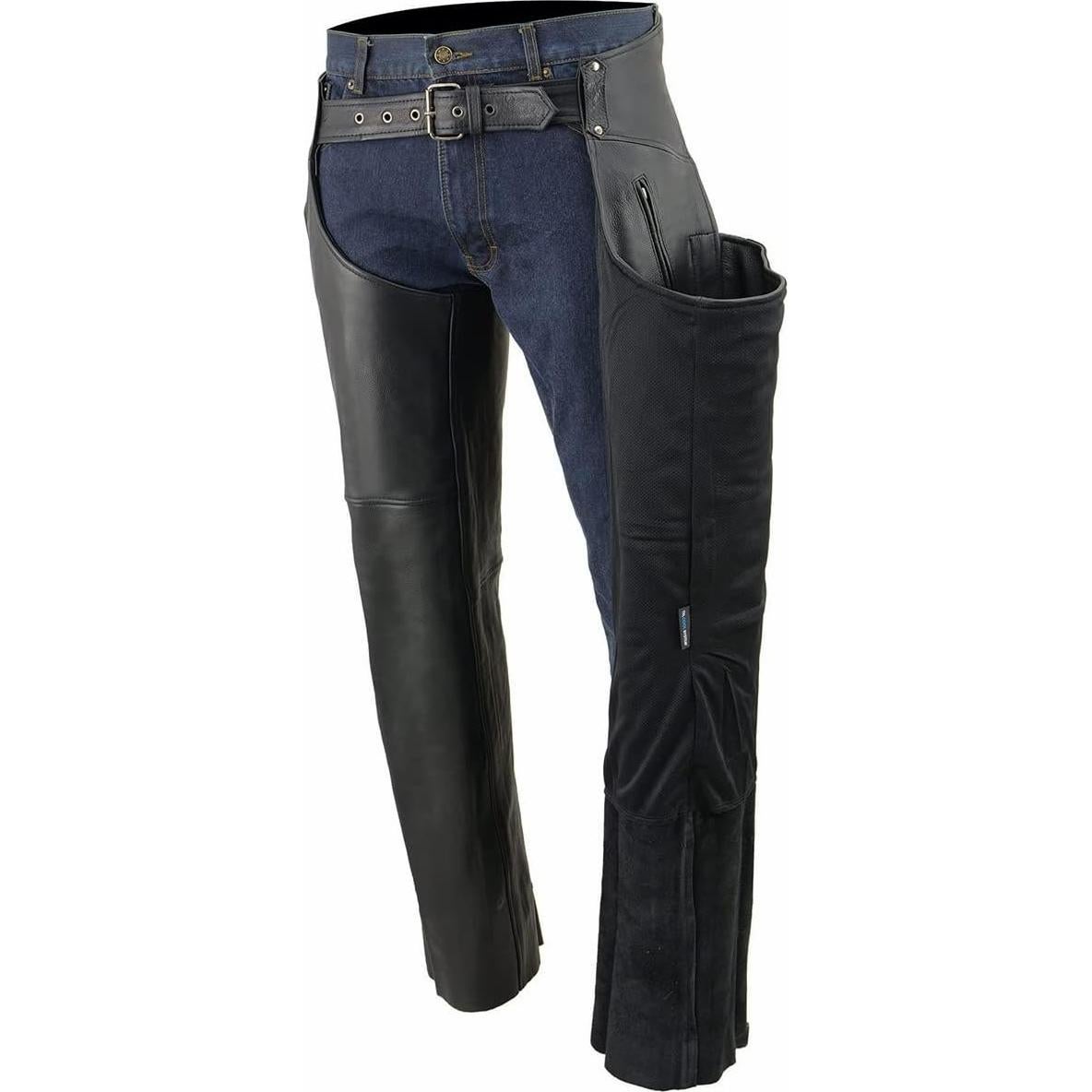Chaps de Motocicleta de Cuero Premium Milwaukee Leather MLM5502