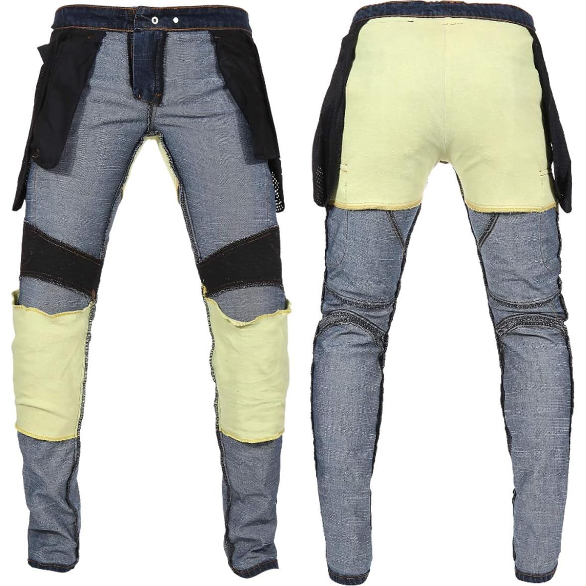 Jeans de Motocicleta Takuey con Almohadillas de Seguridad Azul