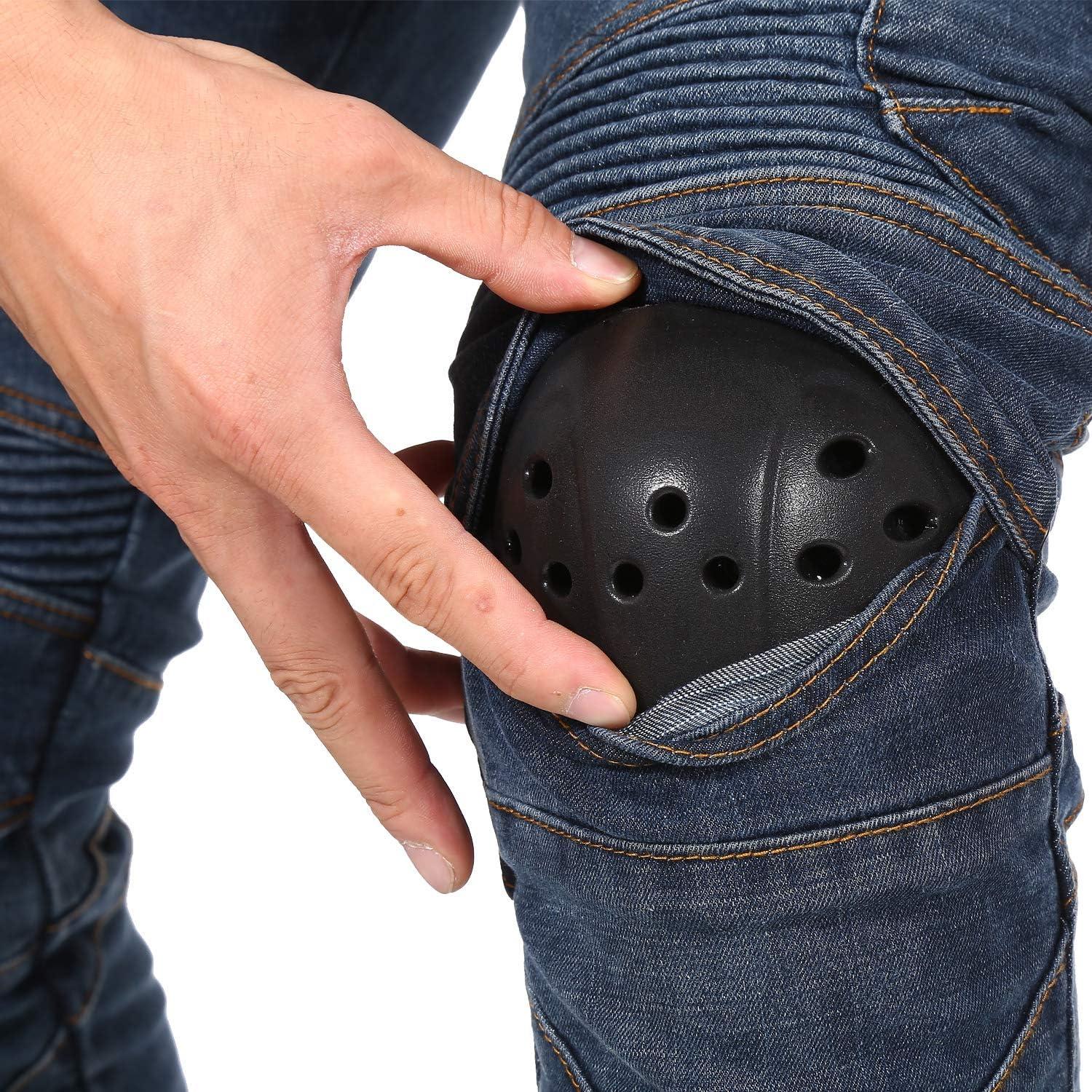 Jeans de Motocicleta Takuey con Almohadillas de Seguridad Azul