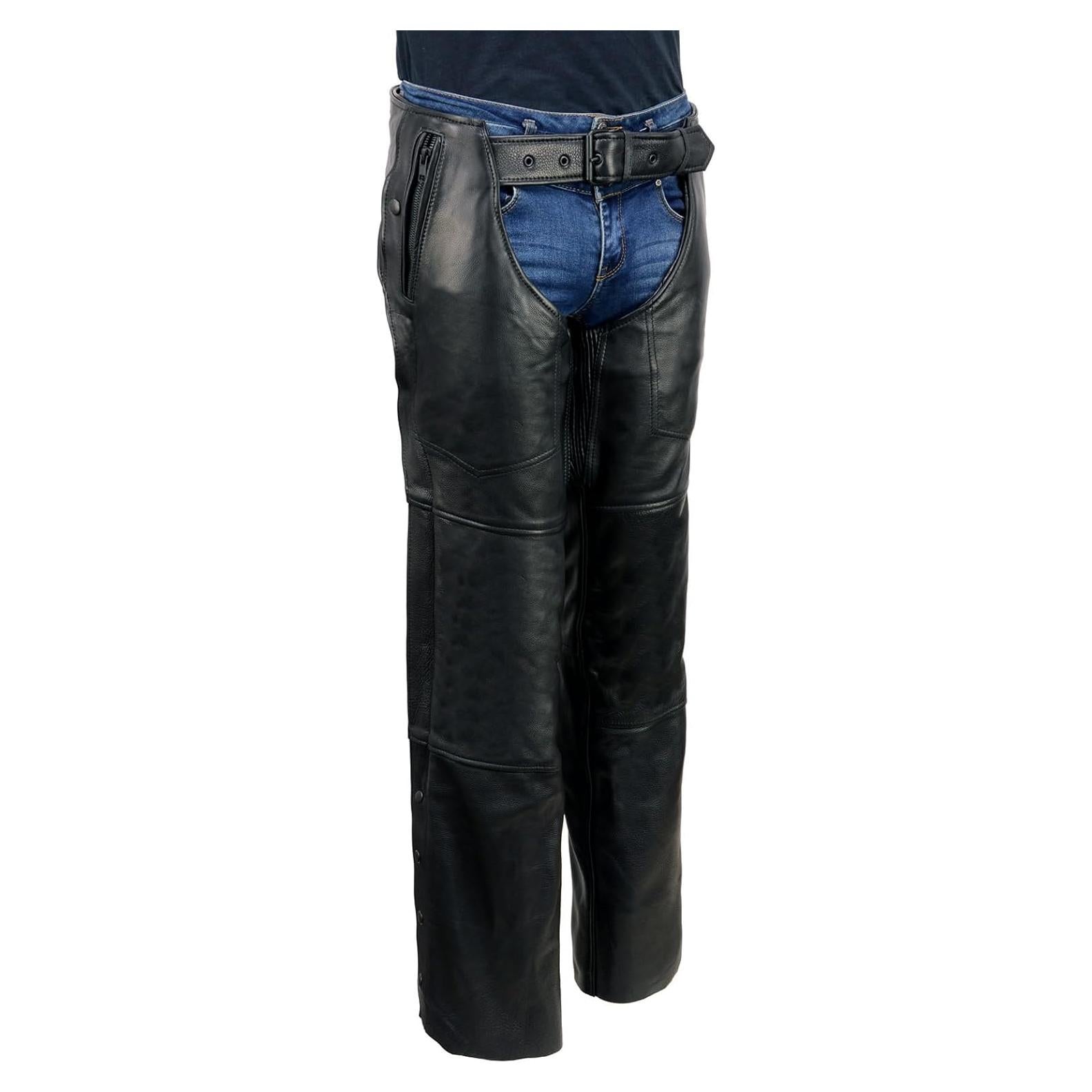 Chaps de Motocicleta Milwaukee Leather MLM5571 Negro 6X-Grande