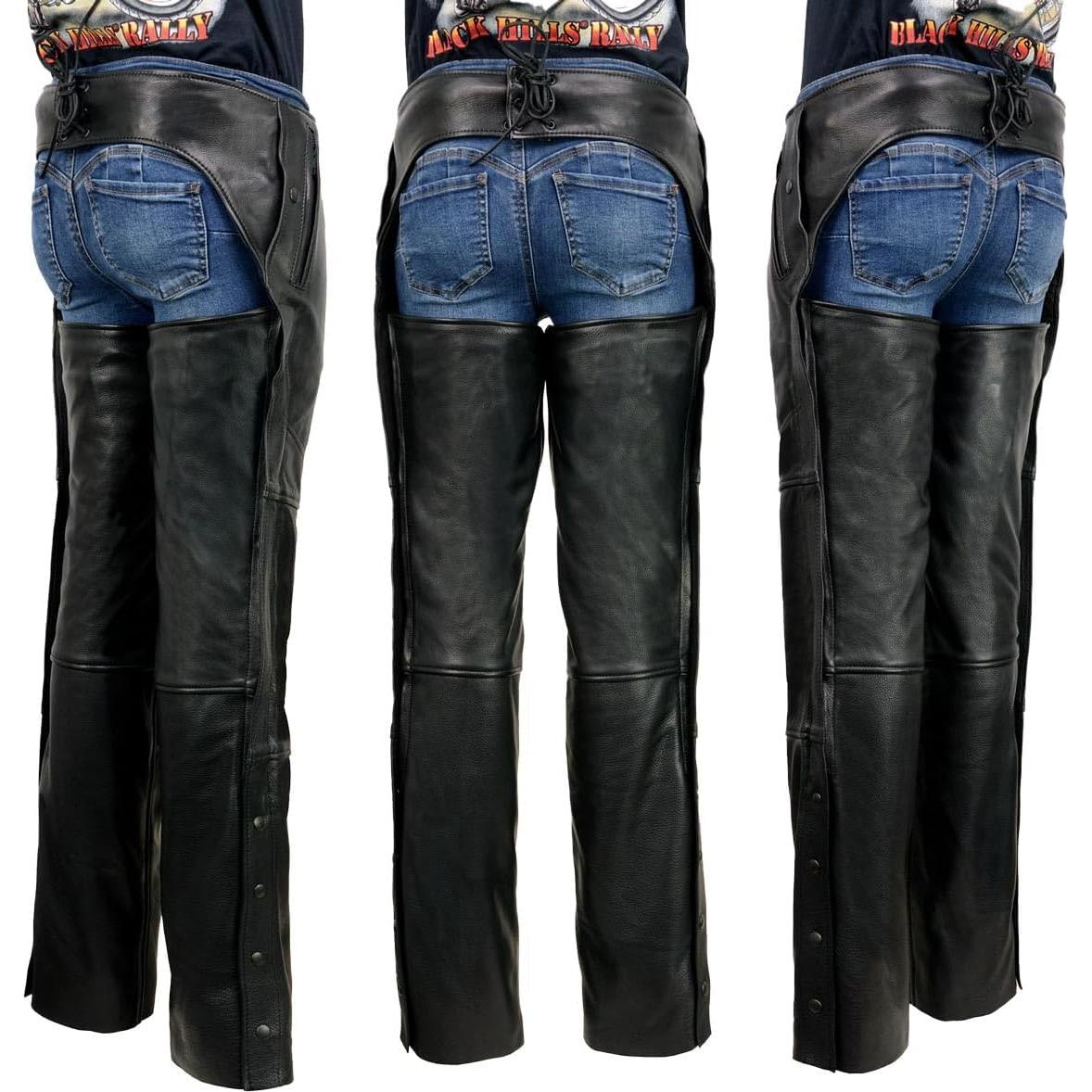 Chaps de Motocicleta Milwaukee Leather MLM5571 Negro 6X-Grande