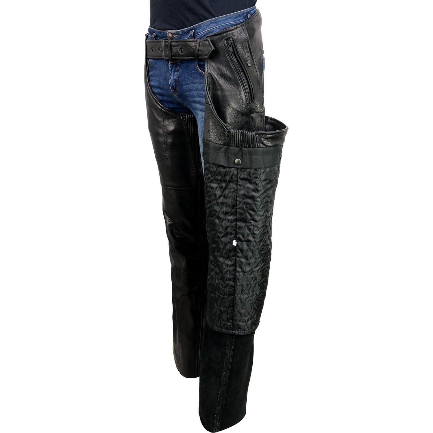 Chaps de Motocicleta Milwaukee Leather MLM5571 Negro 6X-Grande