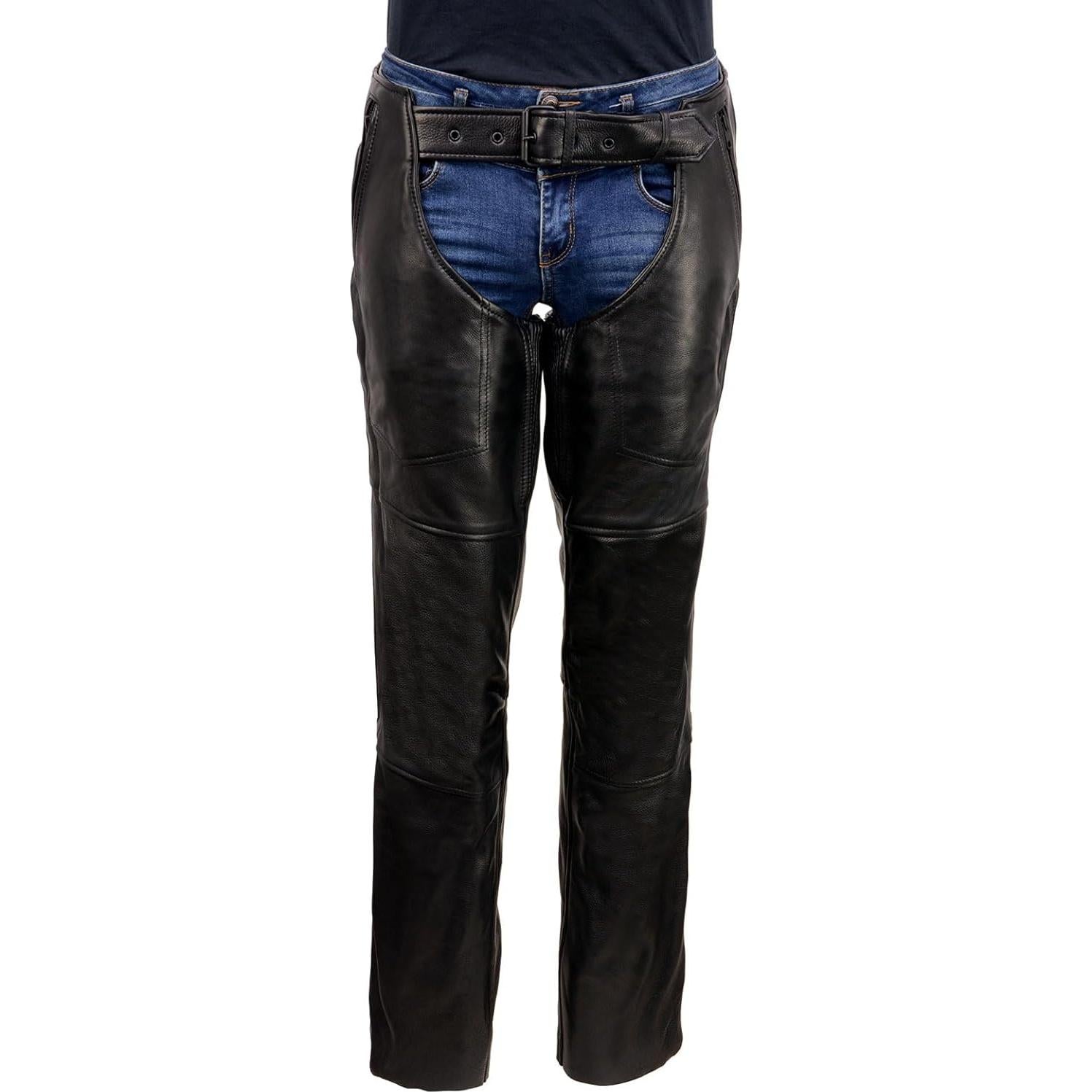 Chaps de Motocicleta Milwaukee Leather MLM5571 Negro 6X-Grande