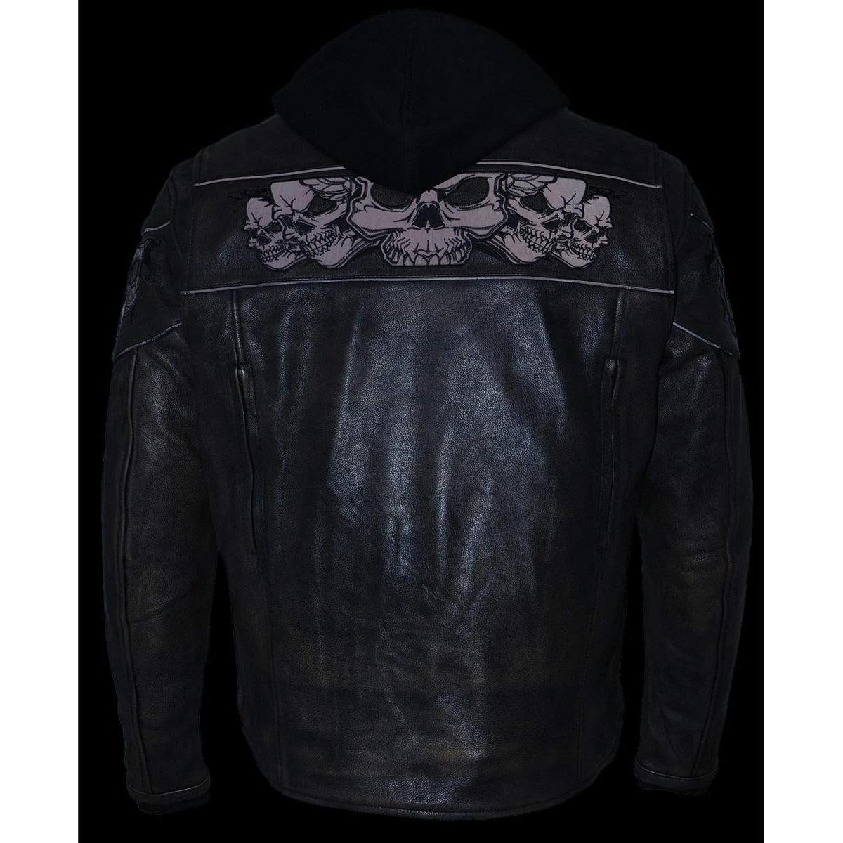 Chaqueta de Cuero Marrón Desgastado Milwaukee Leather MLM1561