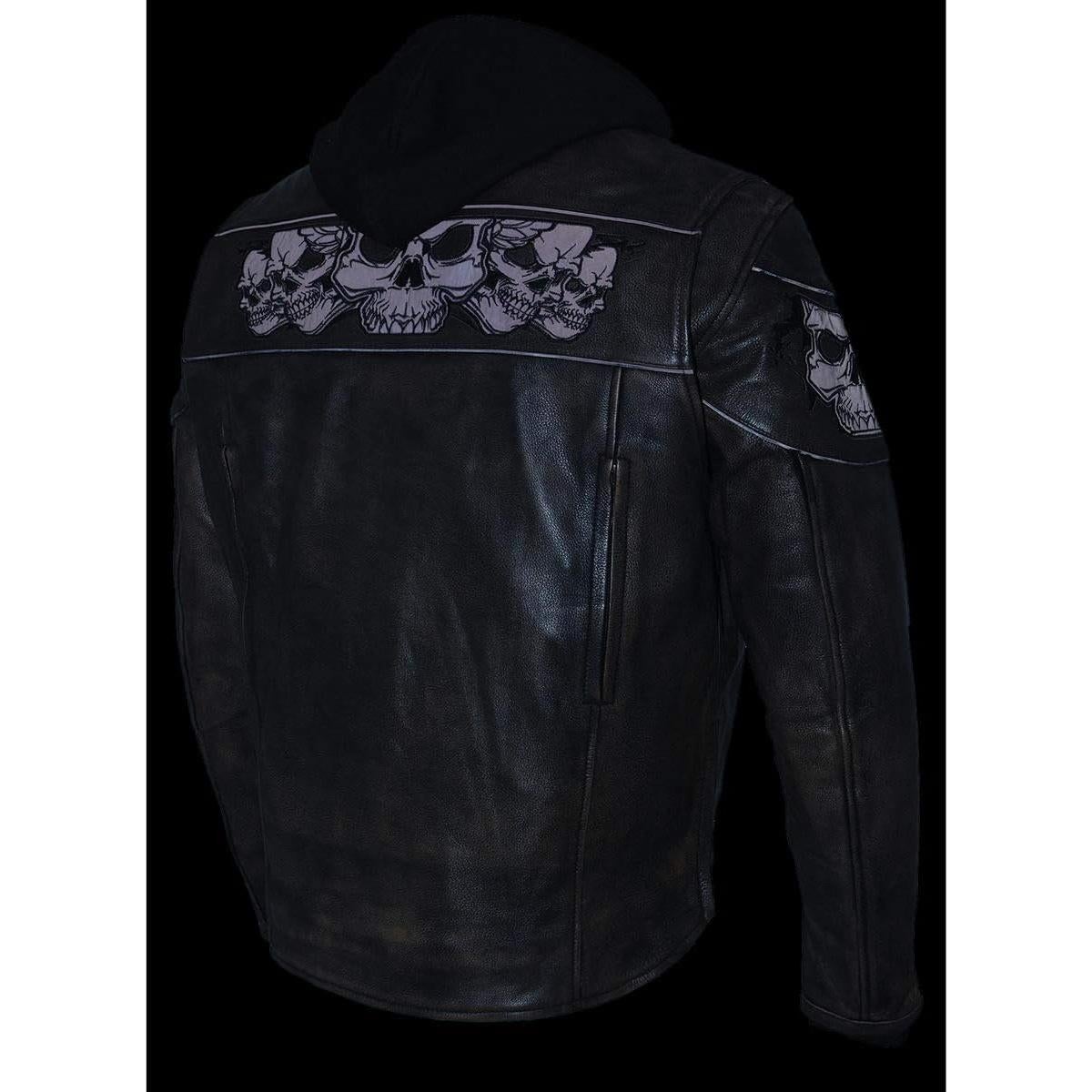 Chaqueta de Cuero Marrón Desgastado Milwaukee Leather MLM1561