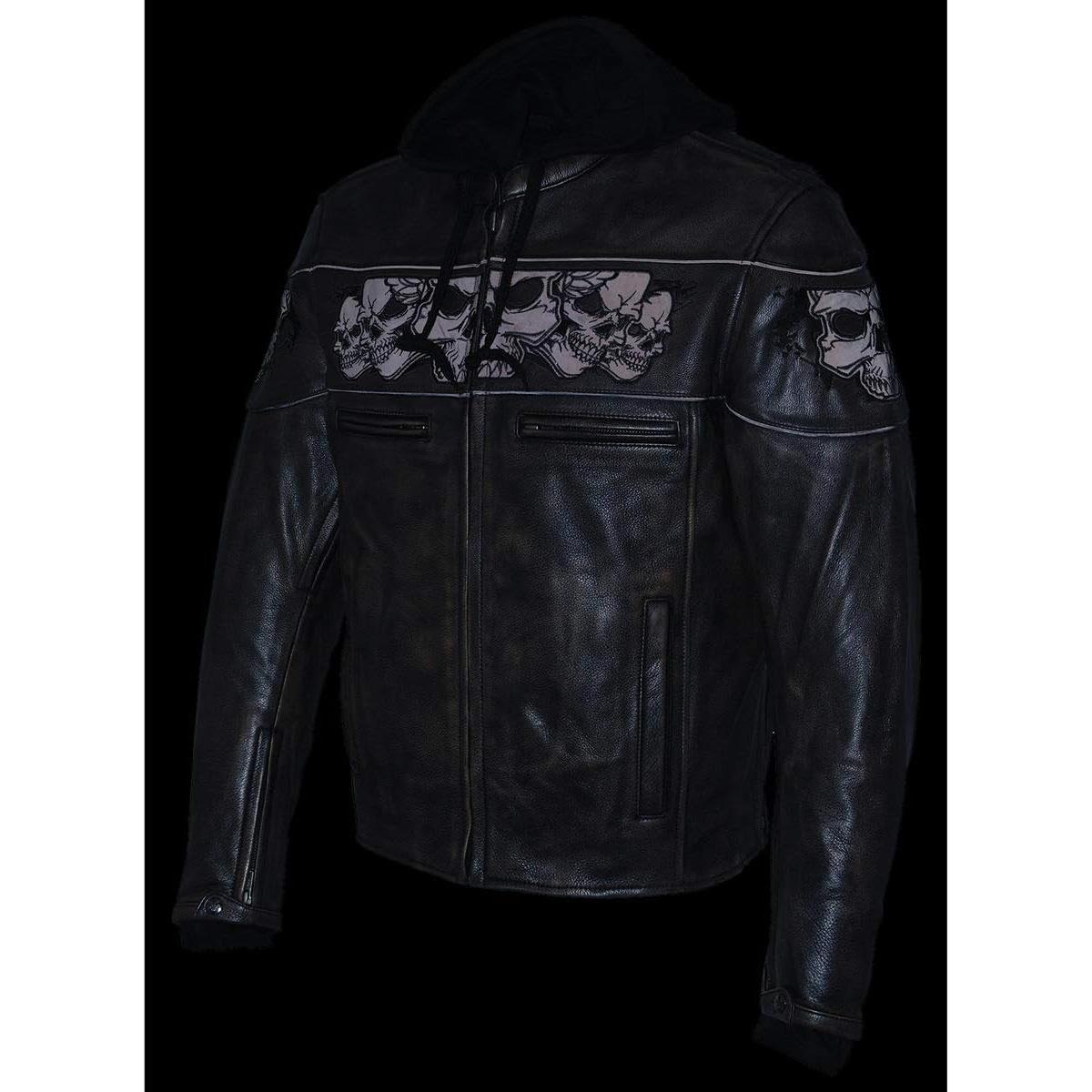 Chaqueta de Cuero Marrón Desgastado Milwaukee Leather MLM1561