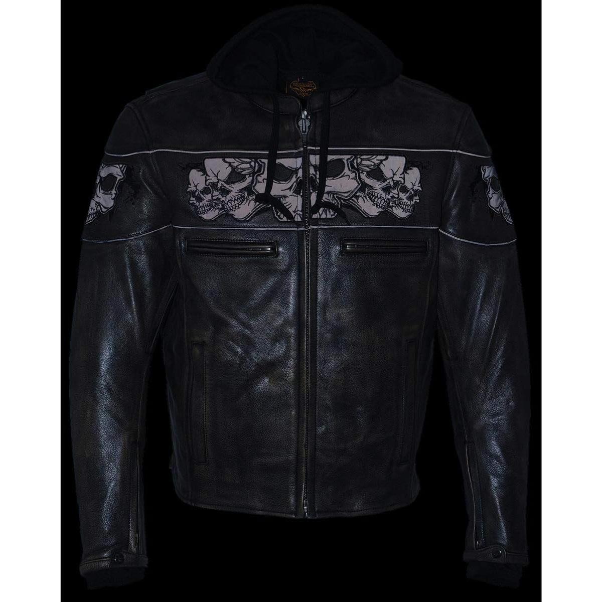 Chaqueta de Cuero Marrón Desgastado Milwaukee Leather MLM1561