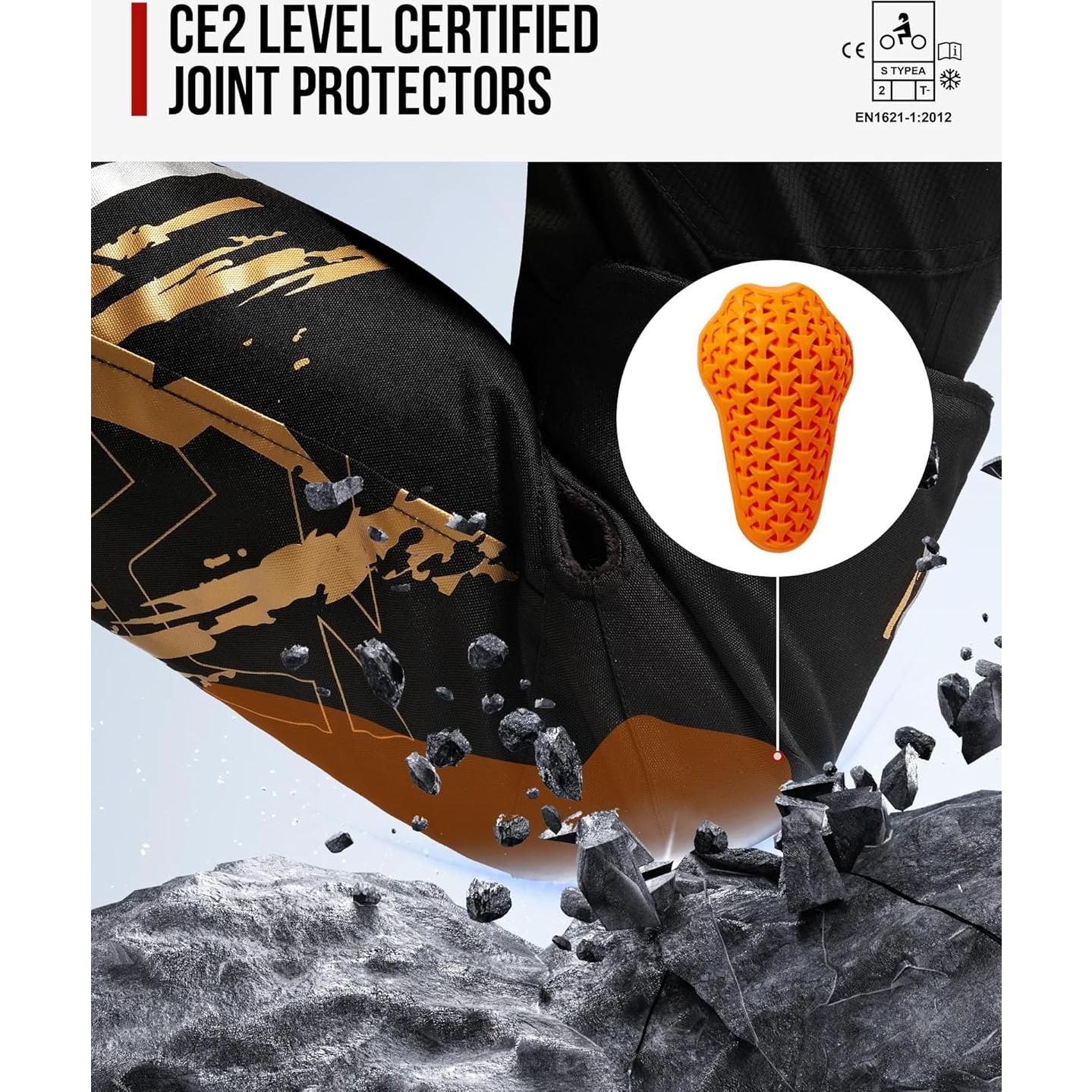 Protectores de Rodilla IRON JIA'S CE 2 para Motocicleta y Esquí