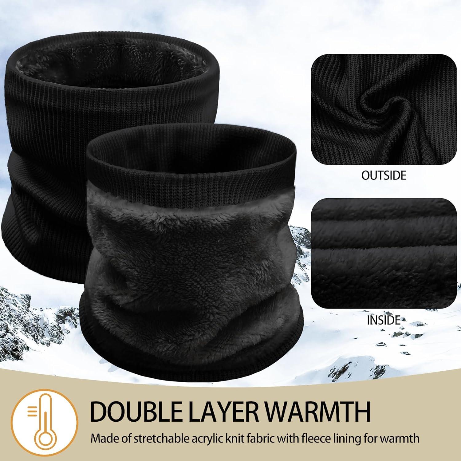 Gaiter de Cuello Térmico Beurlike para Hombres y Mujeres - Negro