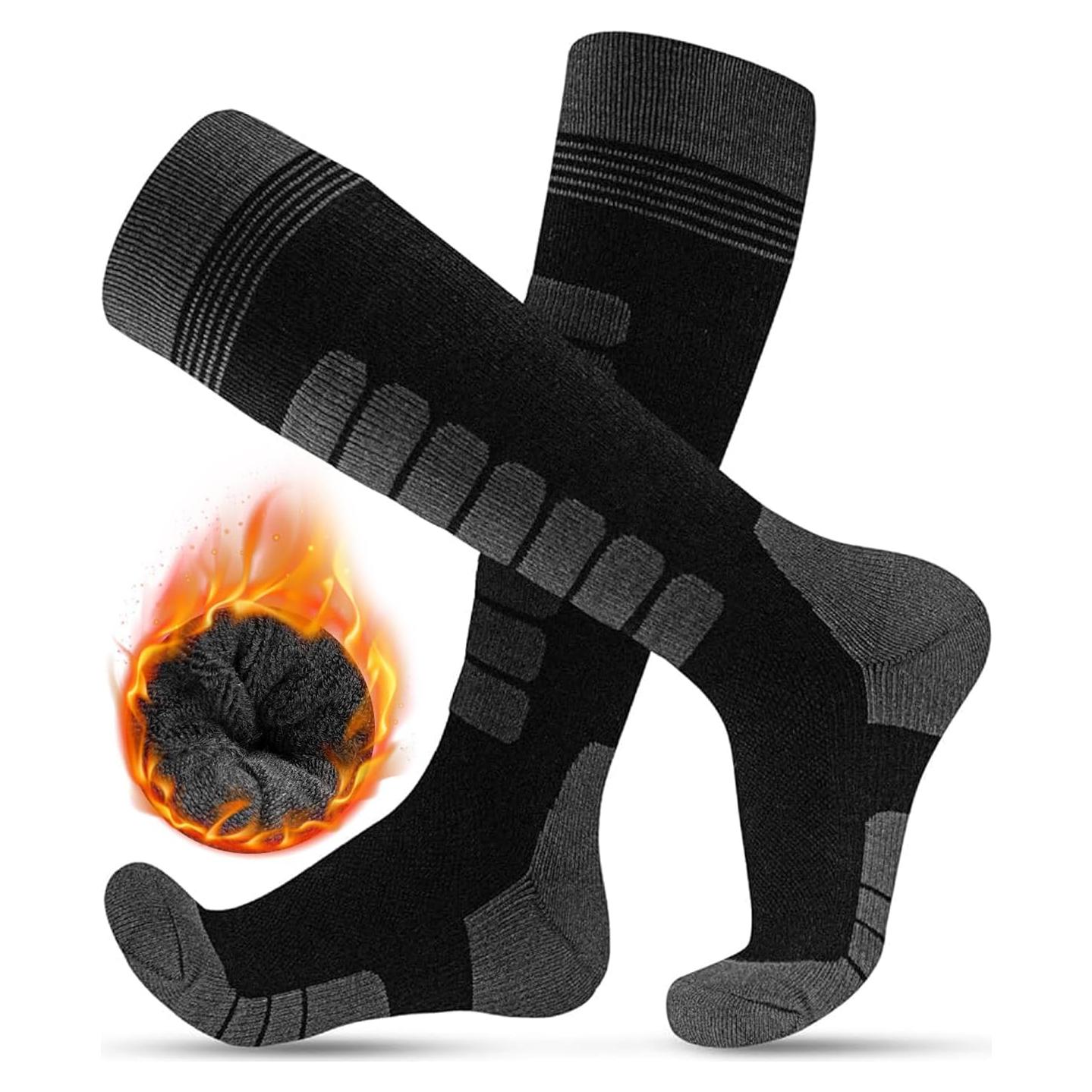 Calcetines Térmicos de Lana Merino KEECOW para Esquí - Hasta la Rodilla