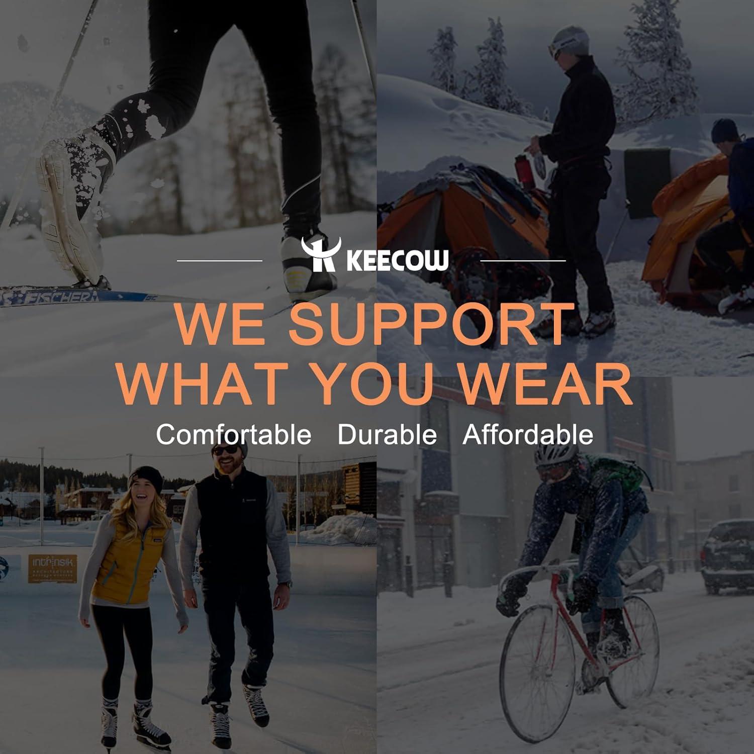 Calcetines Térmicos de Lana Merino KEECOW para Esquí - Hasta la Rodilla