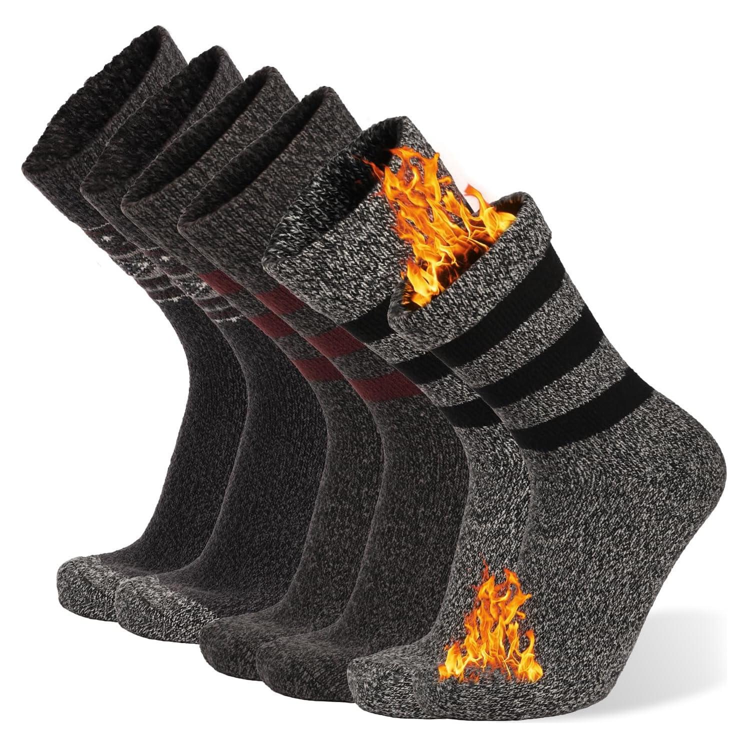 Calcetines Térmicos de Invierno AOLIWEN para Hombre - 5 Pares