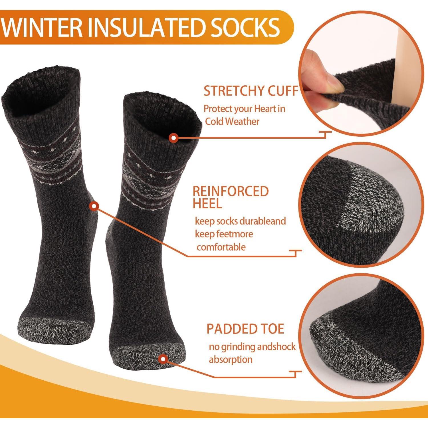 Calcetines Térmicos de Invierno AOLIWEN para Hombre - 5 Pares