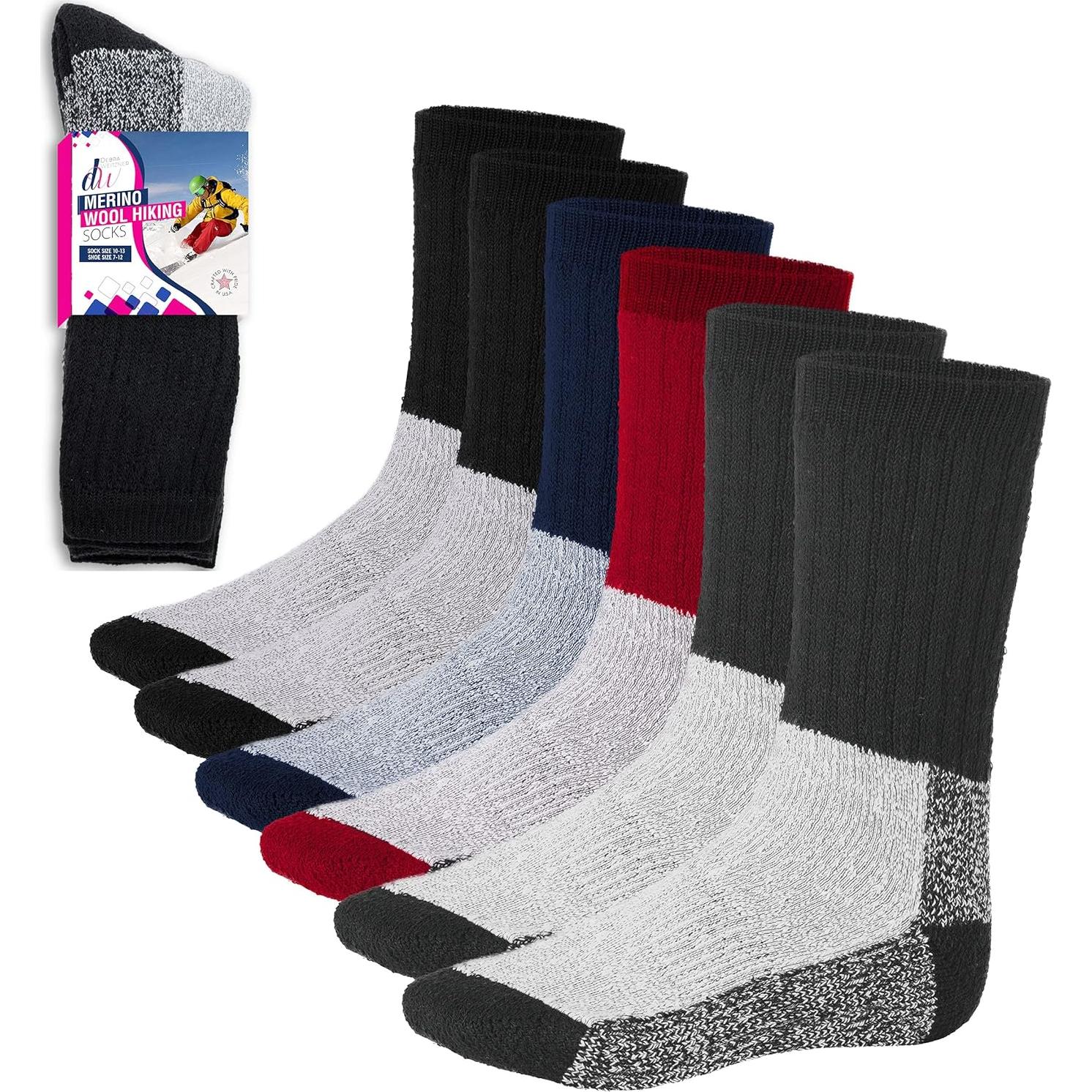 Calcetines Térmicos de Lana Merino Debra Weitzner - Paquete de 6