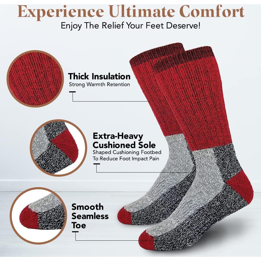 Calcetines Térmicos de Lana Merino Debra Weitzner - Paquete de 6