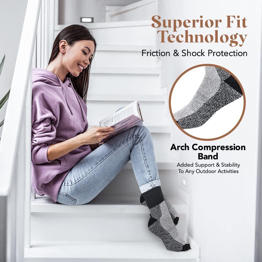 Calcetines Térmicos de Lana Merino Debra Weitzner - Paquete de 6