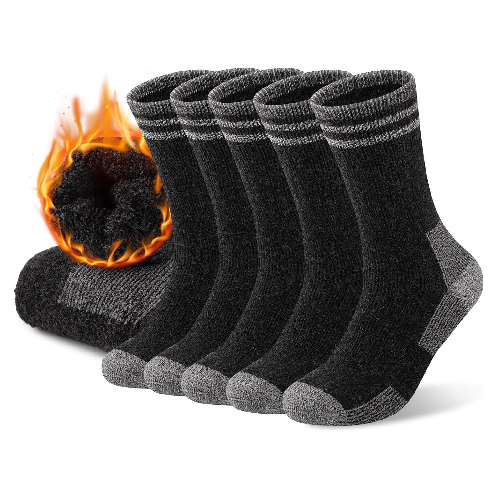 Calcetines Térmicos de Merino COOVAN - 5 Pares para Hombre