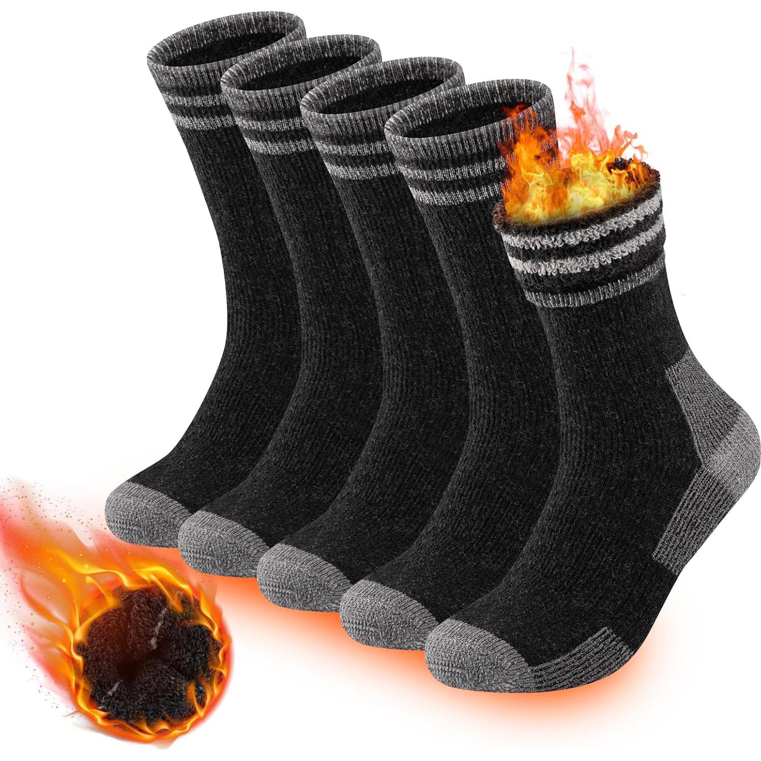 Calcetines Térmicos de Merino COOVAN - 5 Pares para Hombre