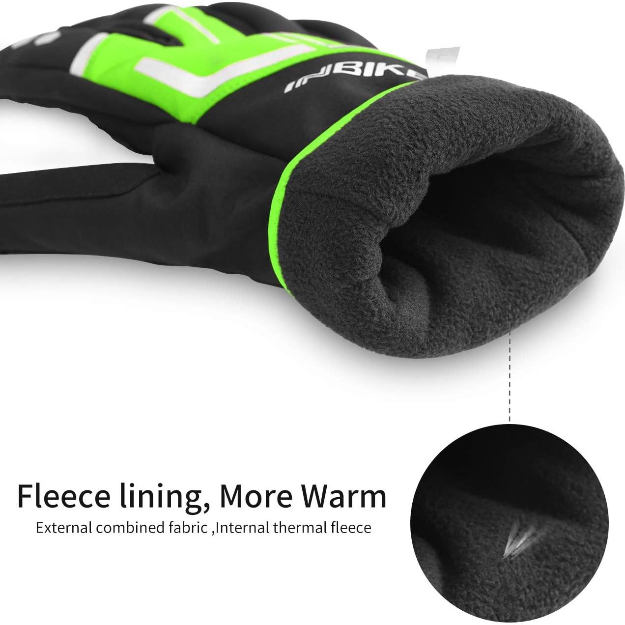 Guantes de Ciclismo INBIKE para Hombre Térmicos y Reflectantes