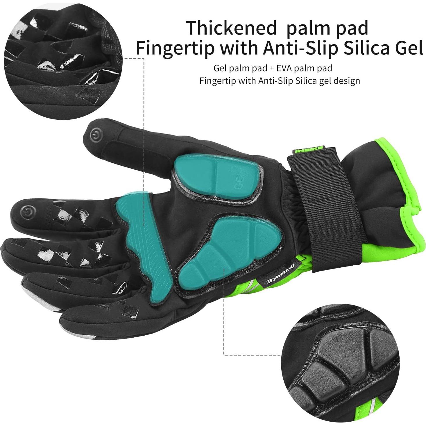 Guantes de Ciclismo INBIKE para Hombre Térmicos y Reflectantes